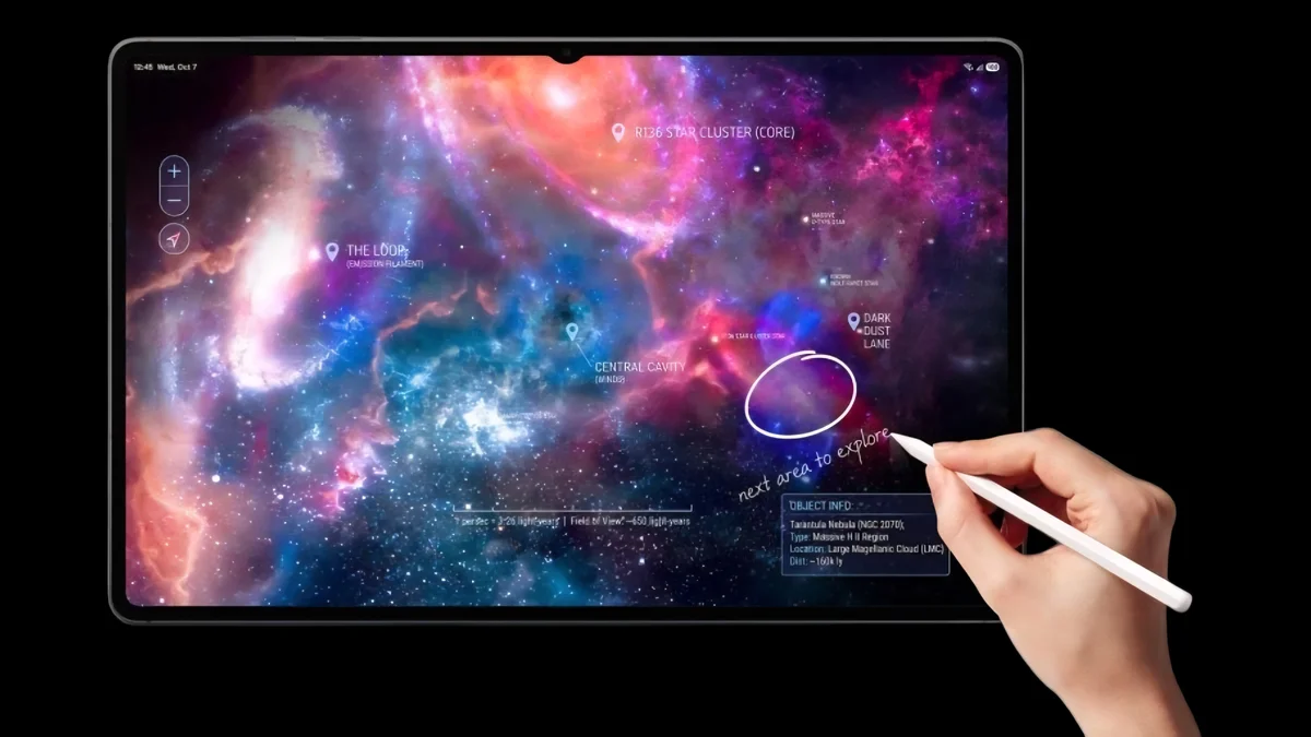 استخدام قلم S Pen للرسم على شاشة Galaxy Tab S12 Ultra