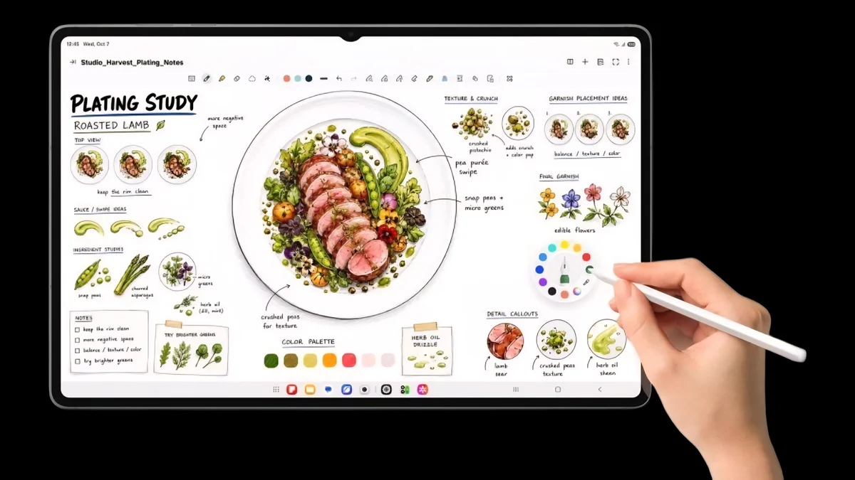 قلم S Pen مع Galaxy Tab S12 Ultra للرسم وتدوين الملاحظات