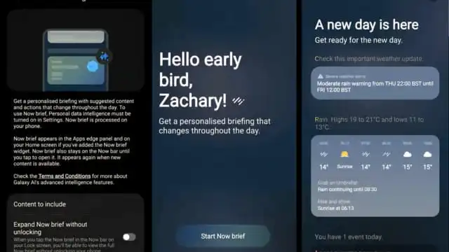 سامسونج تُطلق ميزة Now Brief لهواتف Galaxy S24 عبر تحديث One UI 8 التجريبي ميزة Now Brief