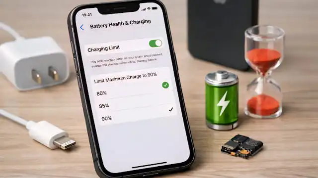 ميزة حد الشحن في iPhone تهدف لتقليل تدهور البطارية، لكنها لا تمنع الانخفاض الطبيعي في حالة البطارية مع الاستخدام اليومي.