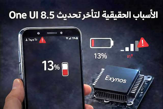 صورة توضيحية تشرح الأسباب التقنية لتأخر تحديث One UI 8.5 على هواتف سامسونج
