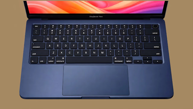 لوحة مفاتيح Magic Keyboard ولوحة Multi-Touch على MacBook Neo