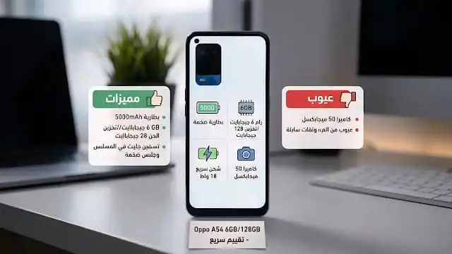 مميزات وعيوب Oppo A54