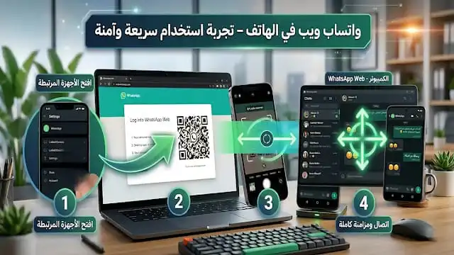 كيفية تشغيل واتساب ويب – مسح QR وربط الحساب بسهولة
