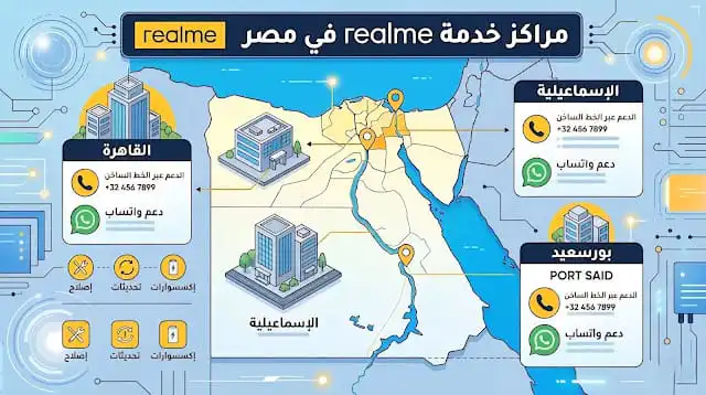 أقرب توكيل ريلمي في القاهرة، الإسماعيلية وبورسعيد