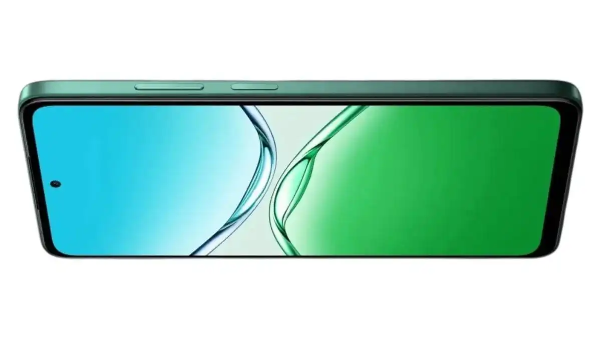 هاتف Oppo A5 5G من الأمام مع شاشة LCD بحجم 6.67 بوصة