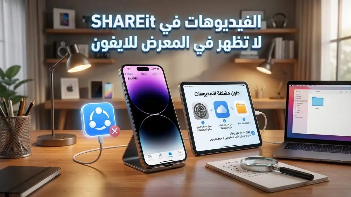 حل مشكلة عدم ظهور فيديوهات SHAREit في المعرض على الايفون