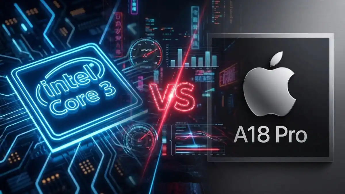 مقارنة أداء معالج Intel Core 3 304 ضد معالج Apple A18 Pro على منصة PassMark - موقع Games Zone Pro