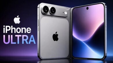 تصور لهاتف iPhone Ultra القابل للطي مع توقعات بنقص الكميات عند الإطلاق