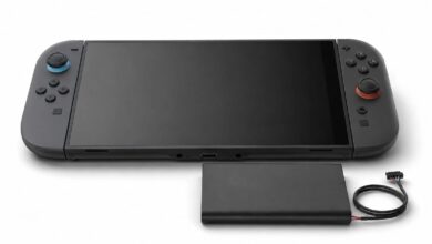 Nintendo Switch 2 with a removable battery shown outside the device in compliance with upcoming EU battery regulations