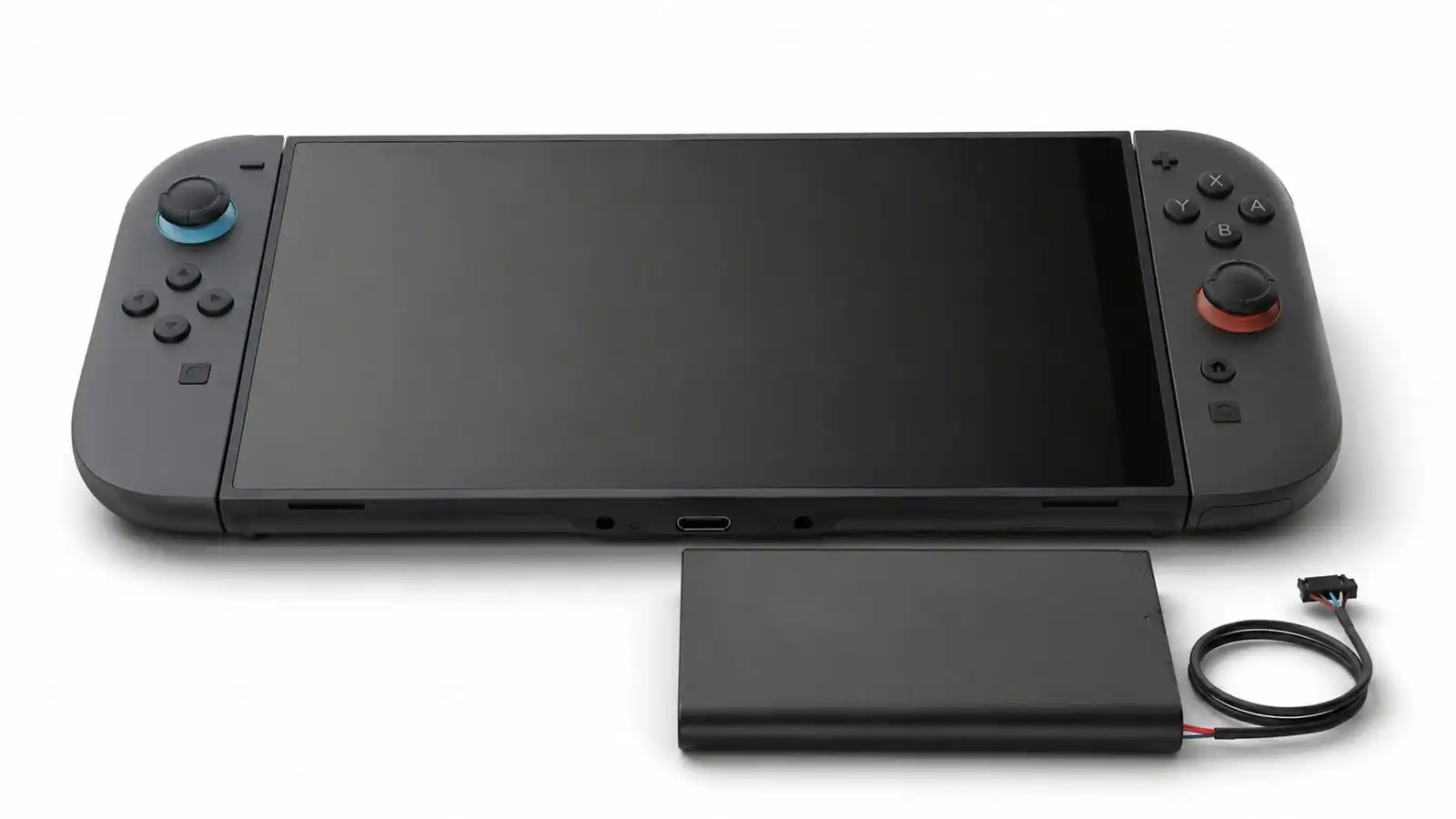 Nintendo Switch 2 with a removable battery shown outside the device in compliance with upcoming EU battery regulations