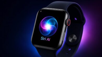 ساعة Apple Watch مزودة بذكاء Siri AI وتصميم مستقبلي