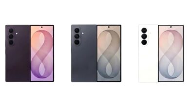 تصميم توضيحي لهاتف Samsung Galaxy Z Fold 8 Ultra استنادًا إلى الصور الرسمية المسربة قبل حدث Galaxy Unpacked