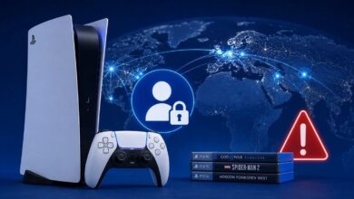 تحذير لمستخدمي PlayStation.. قد تواجه مشكلة في الوصول إلى ألعابك الرقمية عند تغيير بلد الإقامة 9 جهاز PlayStation 5 يرمز إلى الجدل حول قيود حسابات PlayStation والألعاب الرقمية عند تغيير بلد الإقامة
