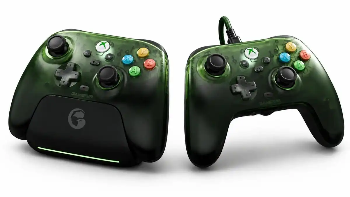 وحدتا التحكم GameSir T7 Pro Retro Green وT7 Pro W Retro Green المستوحاتان من تصميم Xbox الأصلي