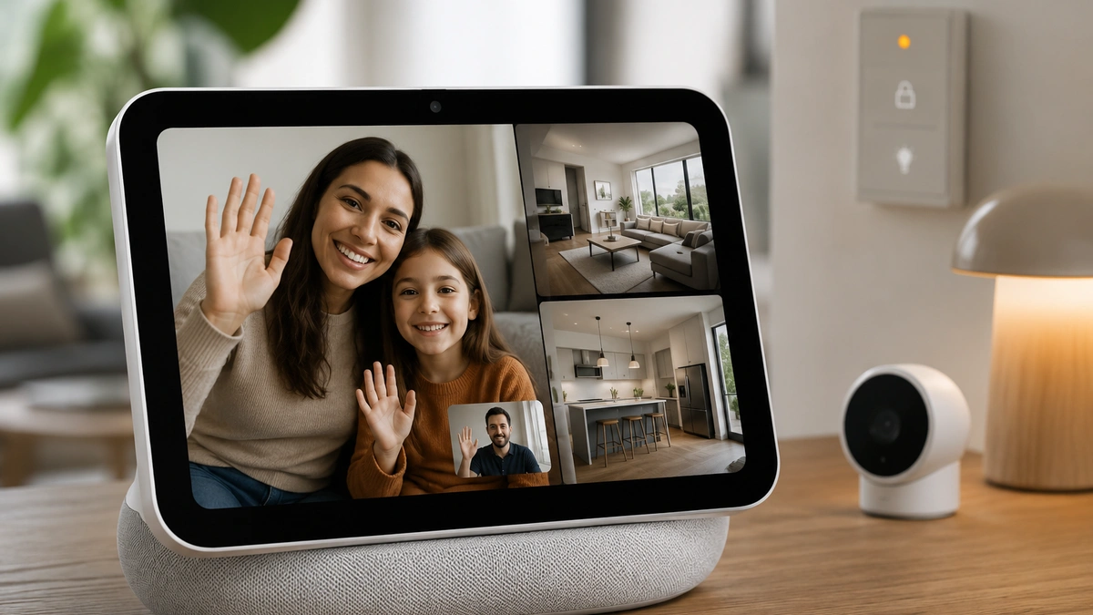 جهاز Apple Home Hub يعرض مكالمة FaceTime ومراقبة المنزل عبر شاشة ذكية