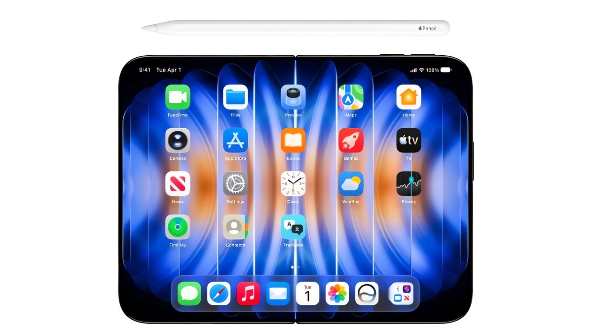 Apple Pencil أصغر اختبرته آبل للآيفون القابل للطي