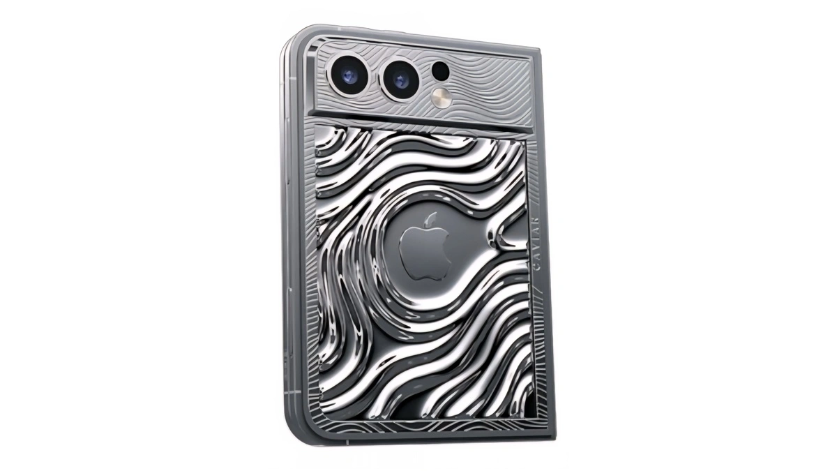 iPhone Ultra القابل للطي بإصدار Liquid Metal من Caviar بفضة 925