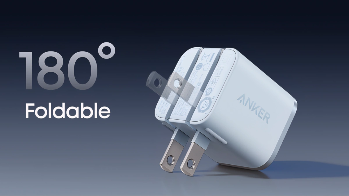 شاحن Anker Nano 45W بتصميم قابل للطي بزاوية 180 درجة