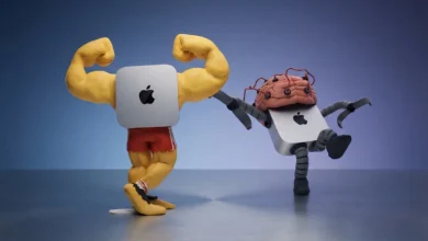 شخصيتان تجسدان جهاز Mac mini M6 في إعلان Apple الجديد بطريقة مبتكرة