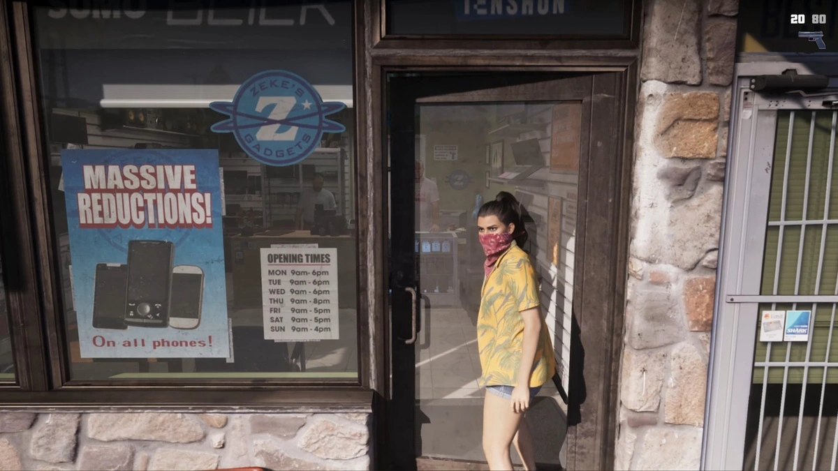 متجر في GTA 6 أثناء عملية سرقة
