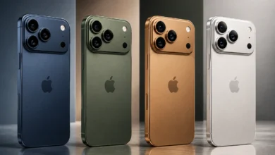 تصميم تخيلي لهواتف iPhone 18 Pro بأربعة ألوان مختلفة مع كاميرات خلفية ثلاثية
