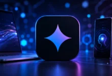 واجهة Google Gemini على شاشة حاسوب بتصميم عصري يرمز لخدمات الذكاء الاصطناعي من جوجل