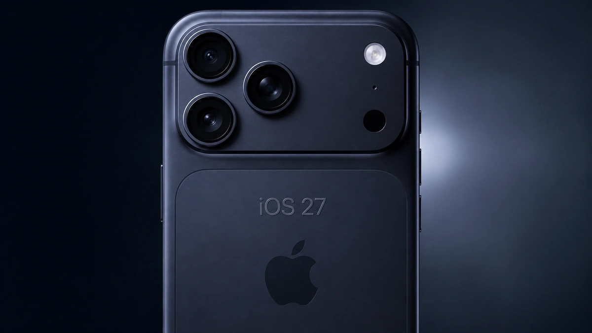 كود iOS 27 يكشف 6 هواتف iPhone جديدة.. بينها iPhone Ultra 1 iPhone Ultra مع شعار iOS 27 على الواجهة الخلفية