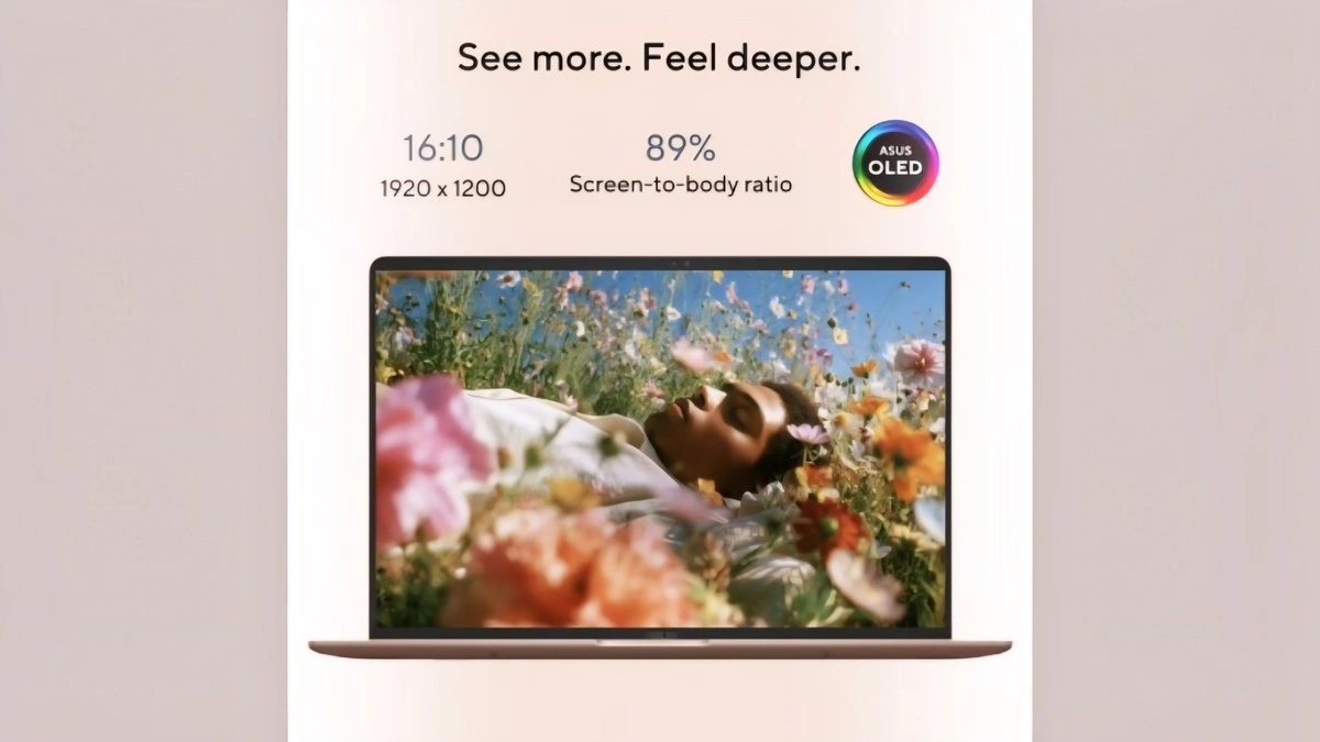 شاشة ASUS Zenbook 14 OLED مقاس 14 بوصة