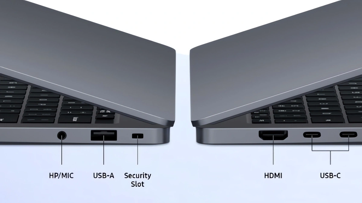 منافذ Galaxy Book6 تشمل USB-C وUSB-A وHDMI 1.4