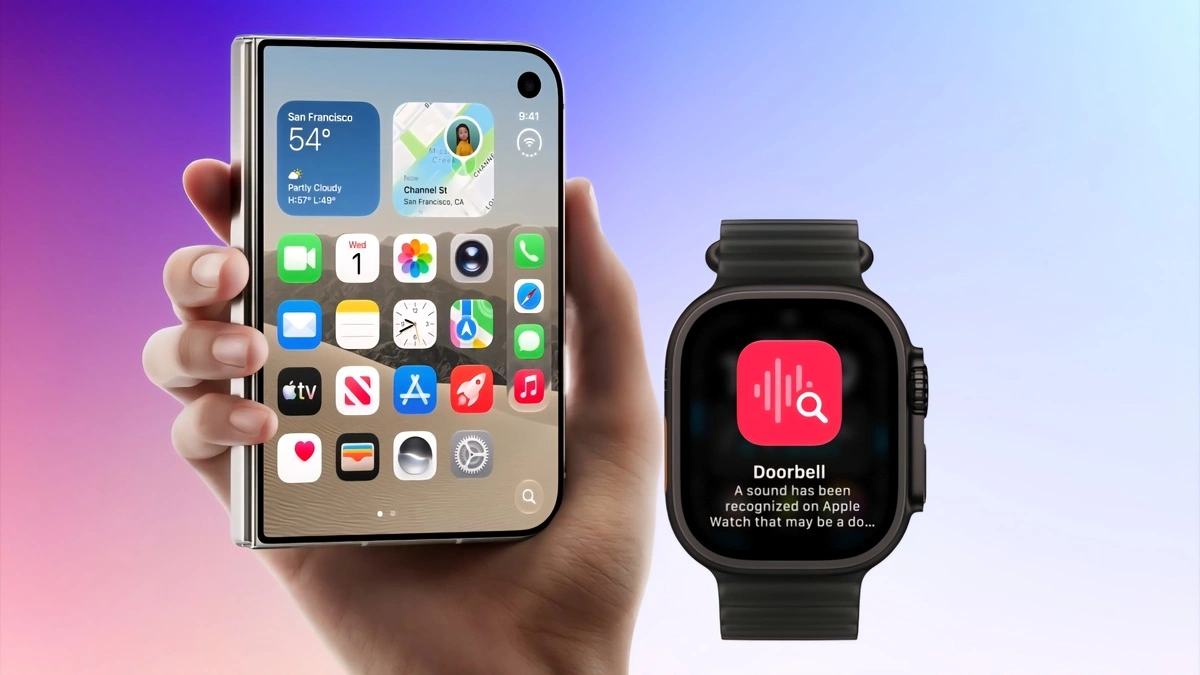 iPhone Duo القابل للطي يفتح عبر Apple Watch