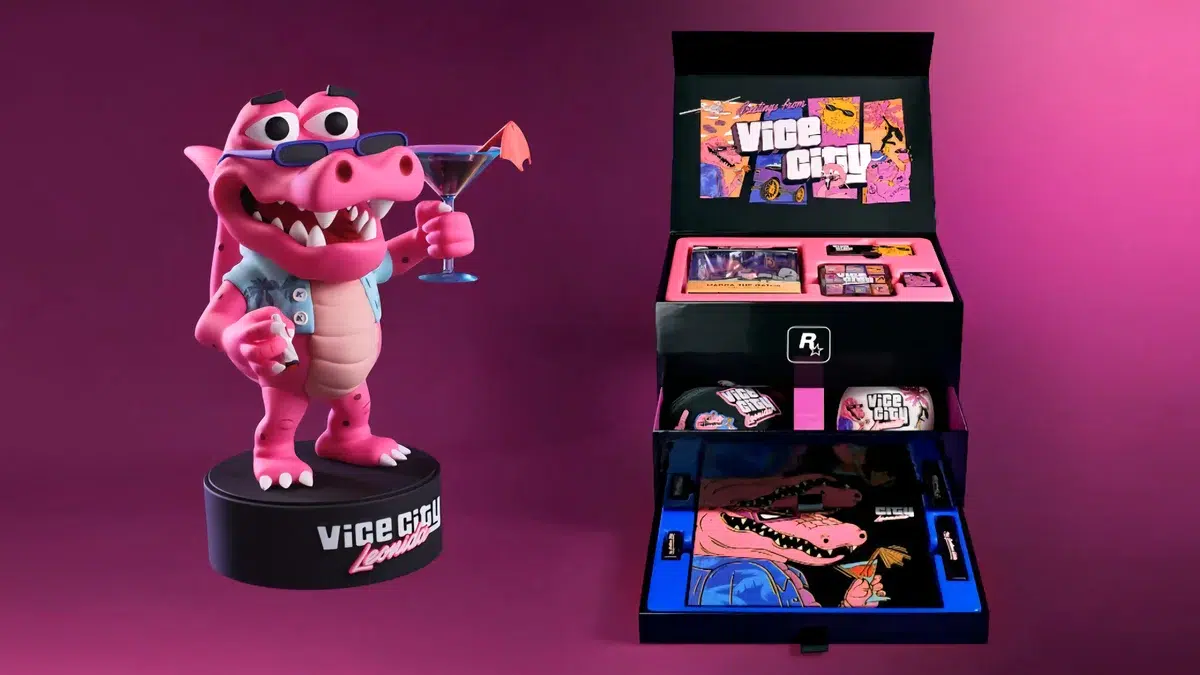 صندوق GTA 6 التجميعي من Rockstar مع تمثال Macca the Gator