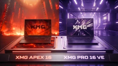 لابتوبا XMG APEX 16 وPRO 16 VE ببطاقة RTX 5070