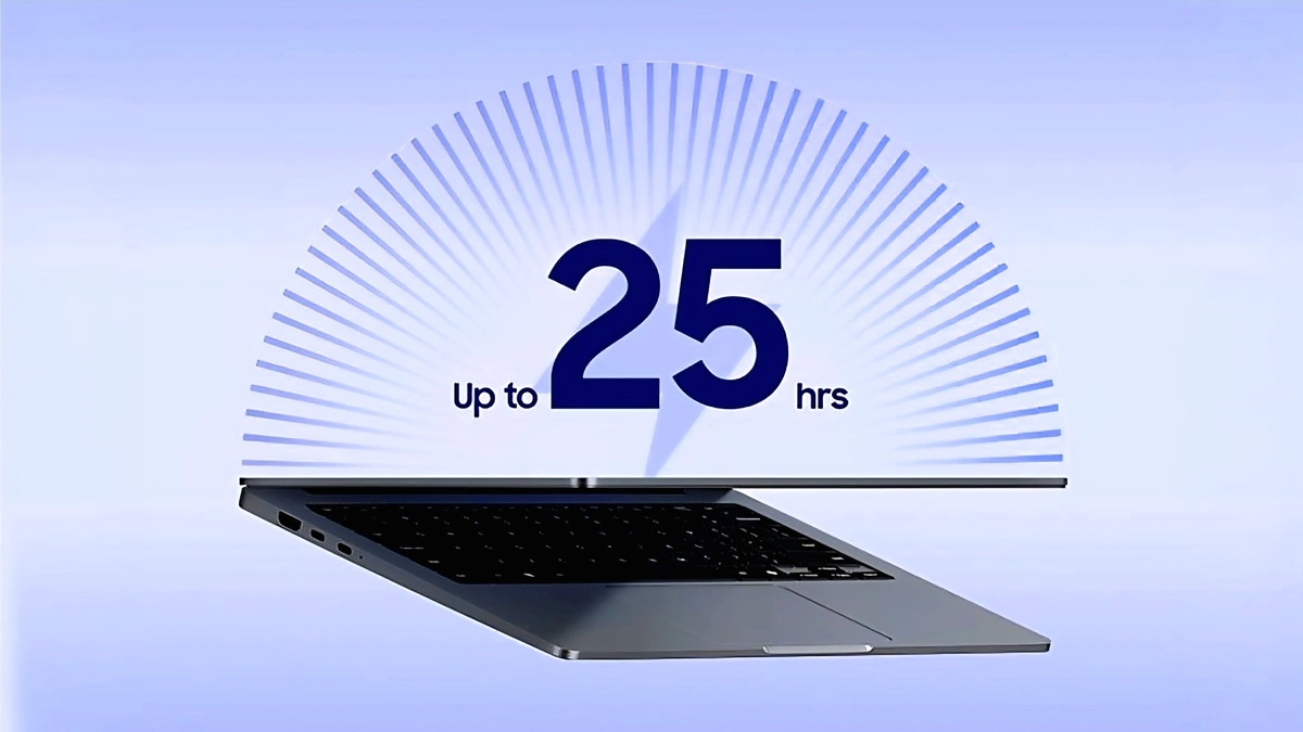 بطارية Galaxy Book6 تصل إلى 25 ساعة مع شحن سريع 45W