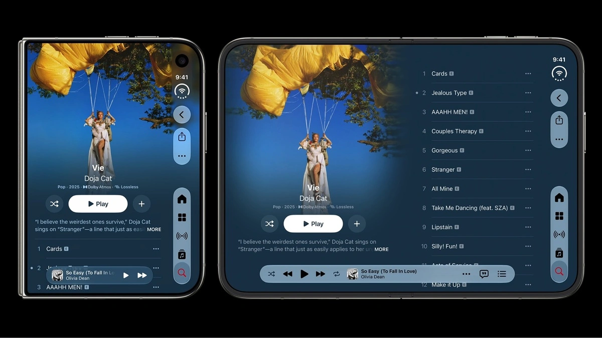 ميزة Shift Left Edge في iPhone Duo تضيف حافة سوداء افتراضية وتحرك محتوى الشاشة الخارجية