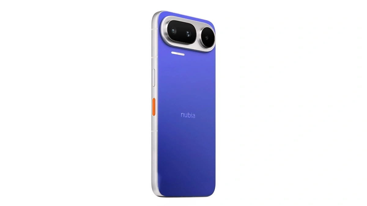 زر AI برتقالي في هاتف Nubia NaviX Ultra لدعم ميزات الذكاء الاصطناعي