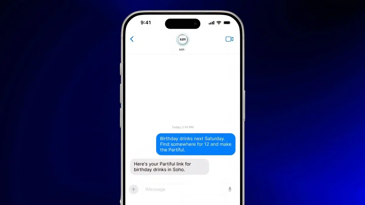 وكيل الذكاء الاصطناعي szn ينفذ المهام عبر محادثات iMessage