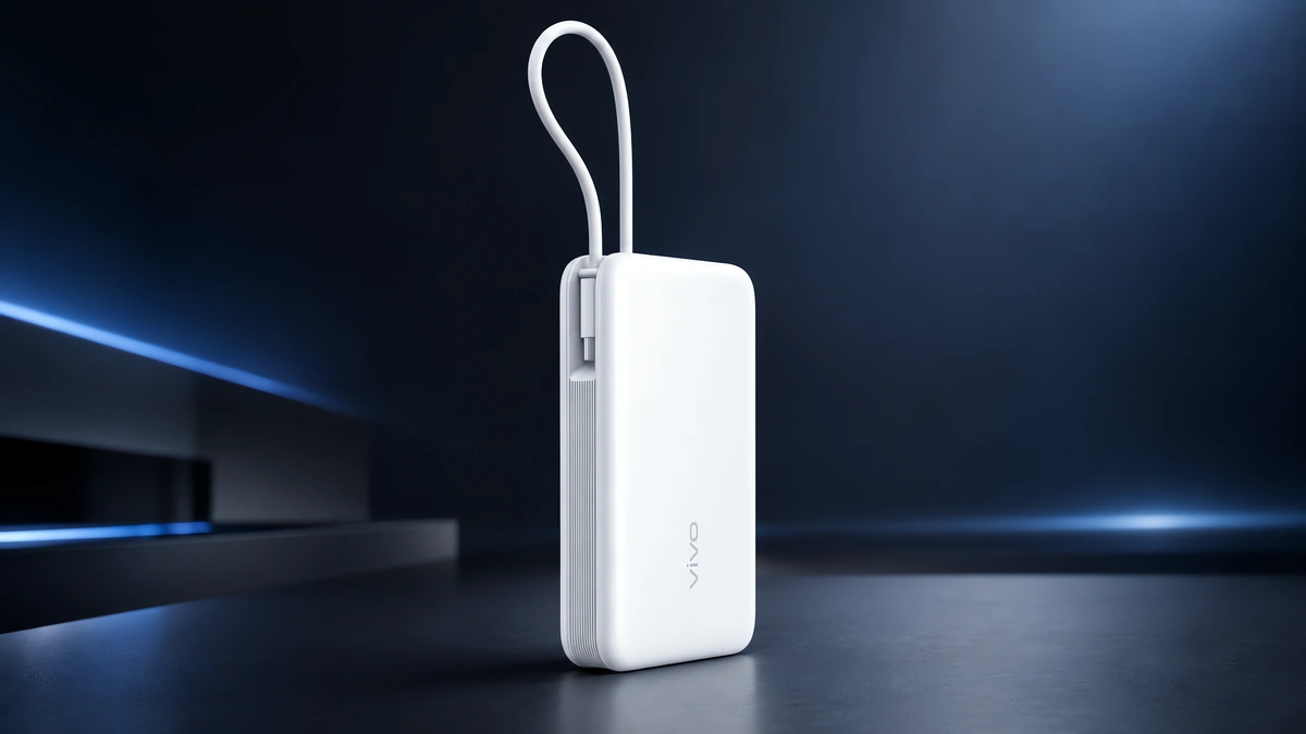 باور بانك vivo بسعة 20,000mAh مع كابل شحن مدمج