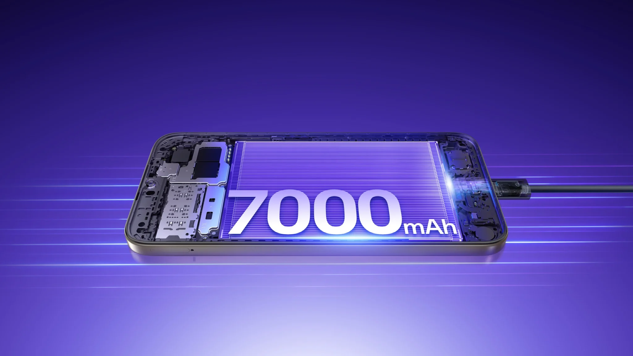 بطارية Realme P4s Lite بسعة 7000mAh وعمر افتراضي يصل إلى 6 سنوات