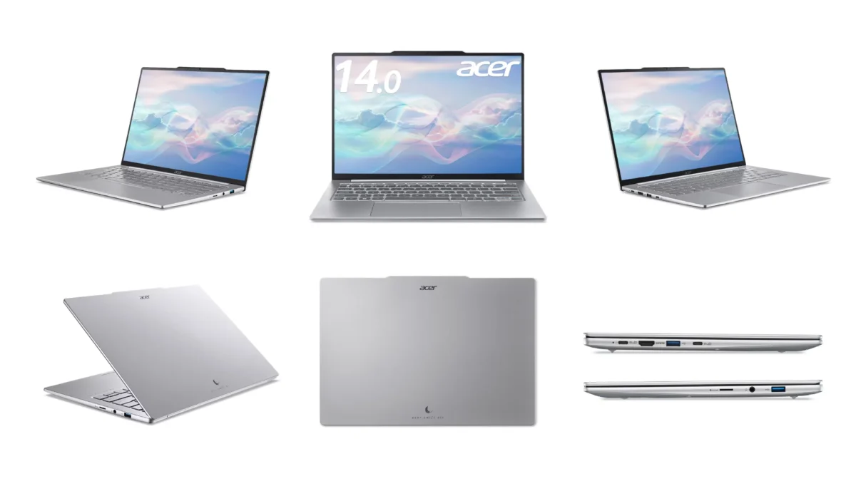 تصميم Acer Swift Air 14 النحيف بوزن 960 جرامًا وهيكل من المغنيسيوم والألومنيوم.