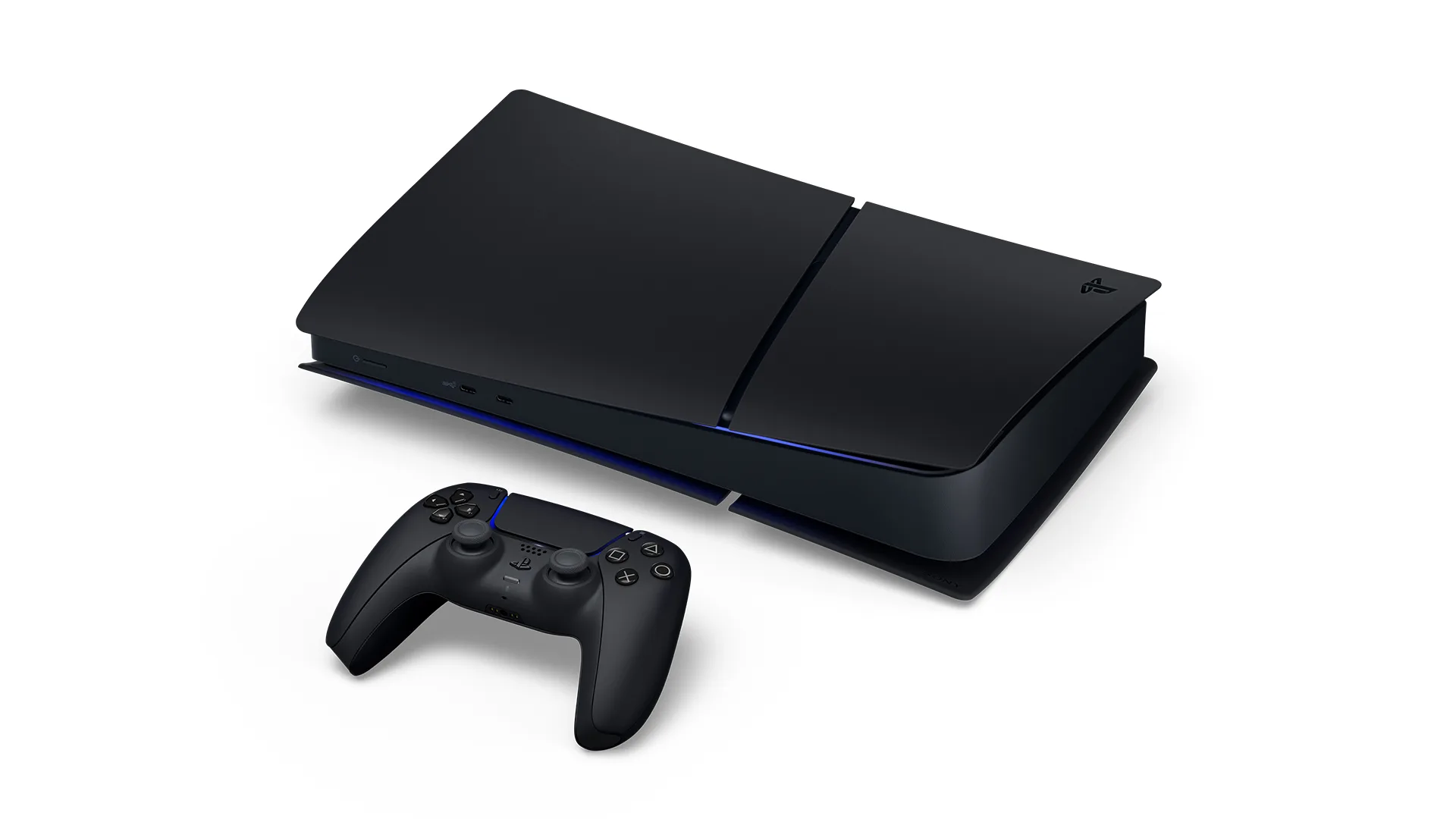 جهاز PS5 الرقمي باللون الأسود الليلي من سوني.