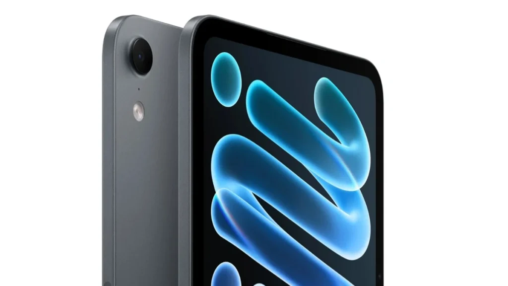 كاميرا iPad mini 8 الخلفية بدقة 12 ميجابكسل مع فلاش True Tone التكيفي لتصوير الصور ومسح المستندات.