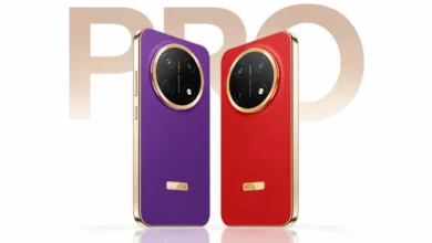 الحجز المسبق لهاتف HONOR X9e Pro في مصر باللونين الأحمر والبنفسجي.