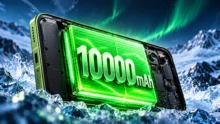 ALT: بطارية هاتف REDMI K100 بسعة 10000mAh بتصميم أخضر مضيء