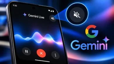 واجهة Gemini Live الجديدة قيد الاختبار مع زر مستقل لكتم الردود الصوتية
