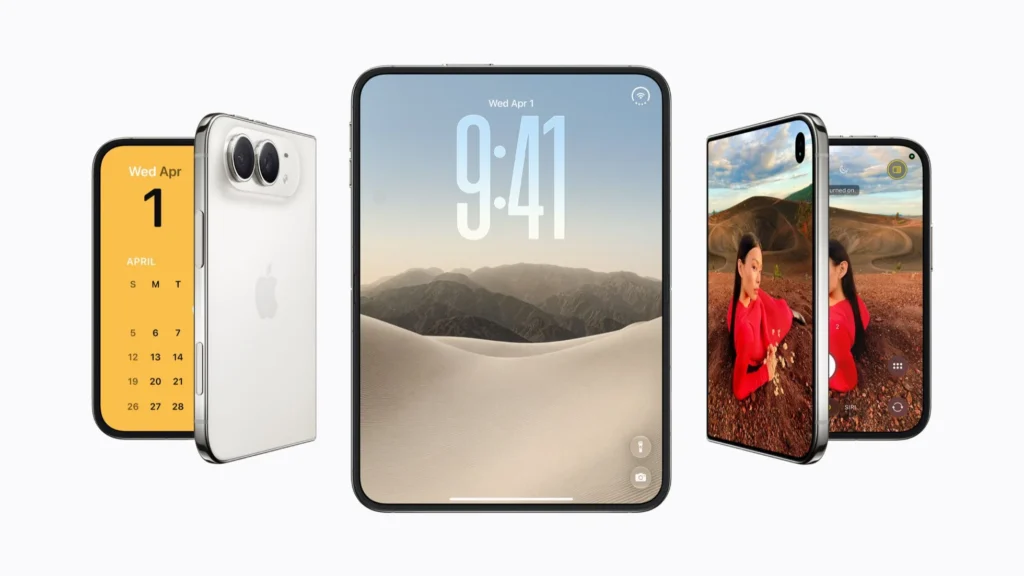 آبل تكشف واجهات تطبيقات iPhone Duo القابل للطي