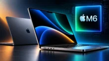 MacBook Pro بمعالج M6 الجديد مع تصميم أنيق وإضاءة تقنية تعكس أداء Apple Silicon