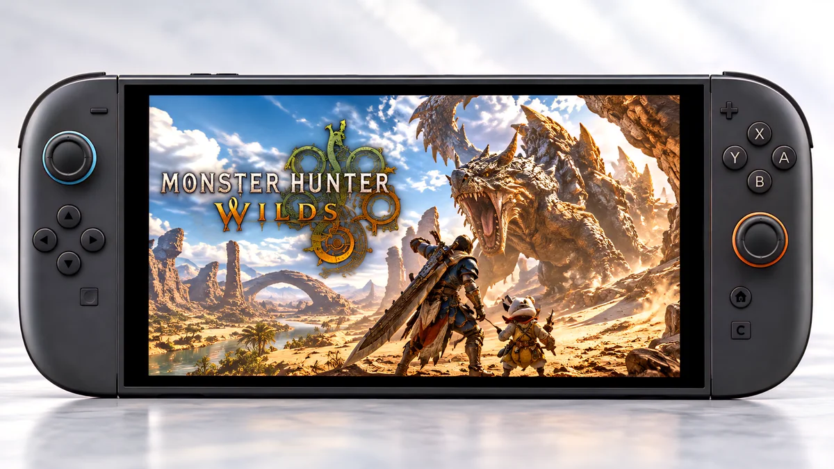 لعبة Monster Hunter Wilds تعمل على جهاز Nintendo Switch 2