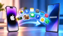 نقل البيانات من iPhone إلى هواتف Samsung Galaxy باستخدام Smart Switch.