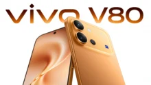 هاتف vivo V80 5G باللون البرتقالي مع شاشة 144 هرتز وبطارية 7200 مللي أمبير وكاميرات ZEISS